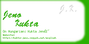 jeno kukta business card